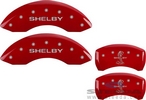 Caliper Covers - Red w/ Shelby Snake Logo - Front & Rear